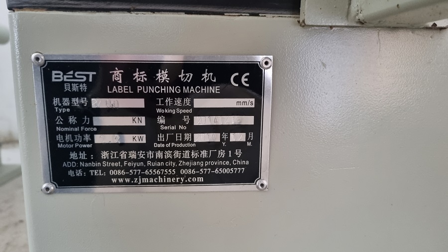 BEST Label Punching Machine